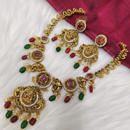 (W01) Victorian Amman Deity Necklace Set