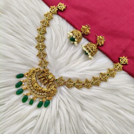 (W16)  Victorian Elephant Necklace Set